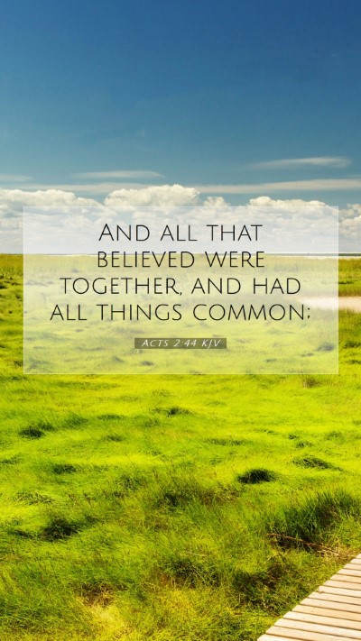 Picture 07 - Acts 2:44 KJV Mobile Phone Wallpaper - And all that believed were together, and had all - Mobile Bible Verse Wallpaper
