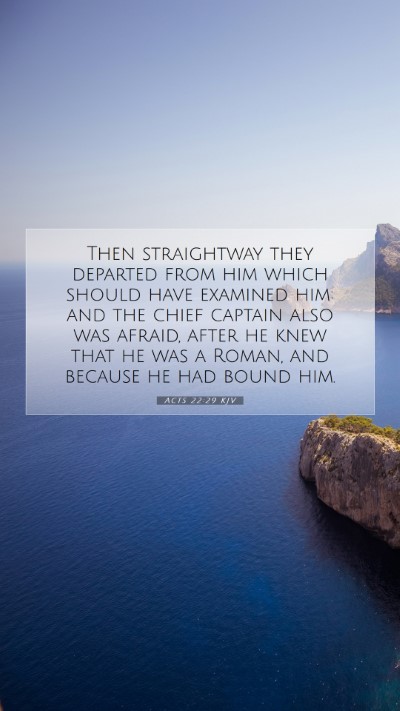 Picture 07 - Acts 22:29 KJV Mobile Phone Wallpaper - Then straightway they departed from him which - Mobile Bible Verse Wallpaper