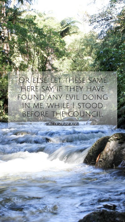 Picture 07 - Acts 24:20 KJV Mobile Phone Wallpaper - Or else let these same here say, if they have - Mobile Bible Verse Wallpaper