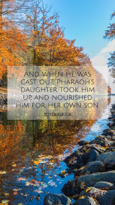 Picture 07 - Acts 7:21 KJV Mobile Phone Wallpaper - And when he was cast out, Pharaoh's daughter took - Mobile Bible Verse Wallpaper