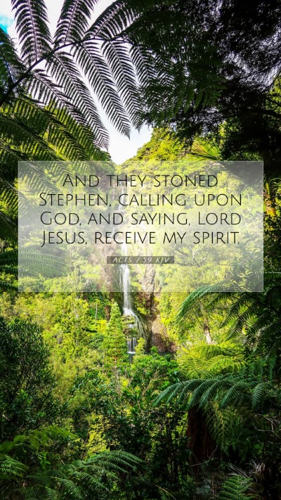 Picture 07 - Acts 7:59 KJV Mobile Phone Wallpaper - And they stoned Stephen, calling upon God, and - Mobile Bible Verse Wallpaper