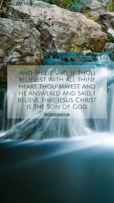 Picture 07 - Acts 8:37 KJV Mobile Phone Wallpaper - And Philip said, If thou believest with all thine - Mobile Bible Verse Wallpaper