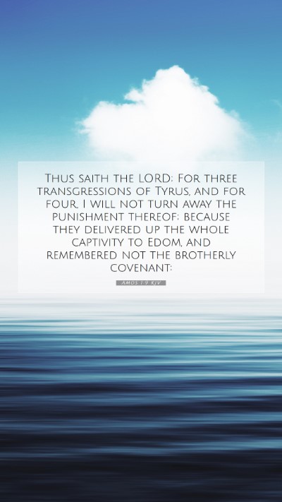 Picture 07 - Amos 1:9 KJV Mobile Phone Wallpaper - Thus saith the LORD; For three transgressions of - Mobile Bible Verse Wallpaper