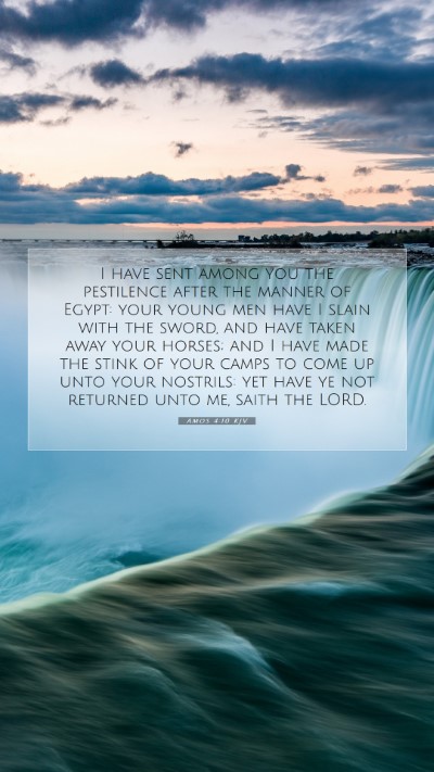 Picture 07 - Amos 4:10 KJV Mobile Phone Wallpaper - I have sent among you the pestilence after the - Mobile Bible Verse Wallpaper