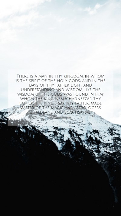 Picture 07 - Daniel 5:11 KJV Mobile Phone Wallpaper - There is a man in thy kingdom, in whom is the - Mobile Bible Verse Wallpaper