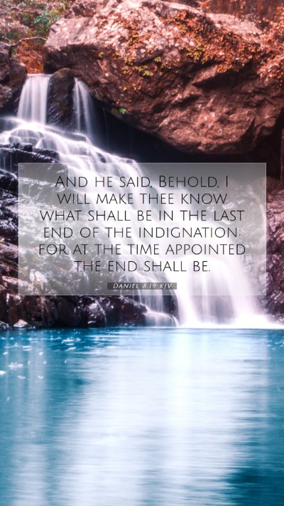 Picture 07 - Daniel 8:19 KJV Mobile Phone Wallpaper - And he said, Behold, I will make thee know what - Mobile Bible Verse Wallpaper