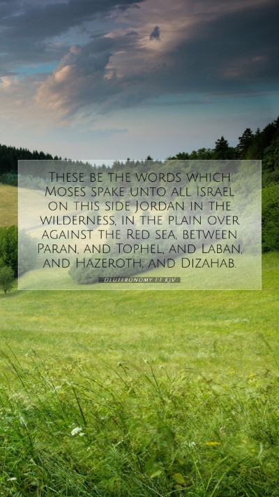 Picture 07 - Deuteronomy 1:1 KJV Mobile Phone Wallpaper - These be the words which Moses spake unto all - Mobile Bible Verse Wallpaper