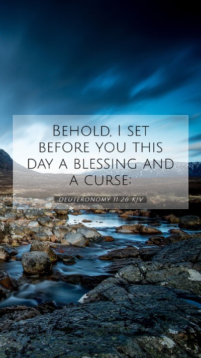 Picture 07 - Deuteronomy 11:26 KJV Mobile Phone Wallpaper - Behold, I set before you this day a blessing and - Mobile Bible Verse Wallpaper