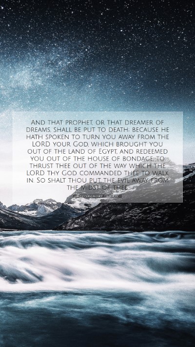 Picture 07 - Deuteronomy 13:5 KJV Mobile Phone Wallpaper - And that prophet, or that dreamer of dreams, - Mobile Bible Verse Wallpaper