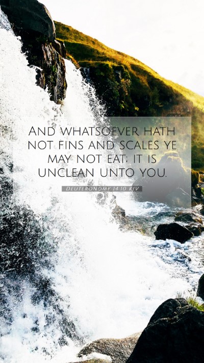 Picture 07 - Deuteronomy 14:10 KJV Mobile Phone Wallpaper - And whatsoever hath not fins and scales ye may - Mobile Bible Verse Wallpaper