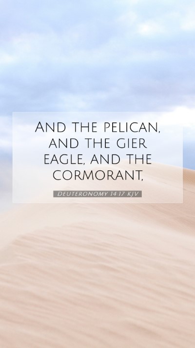 Picture 07 - Deuteronomy 14:17 KJV Mobile Phone Wallpaper - And the pelican, and the gier eagle, and the - Mobile Bible Verse Wallpaper