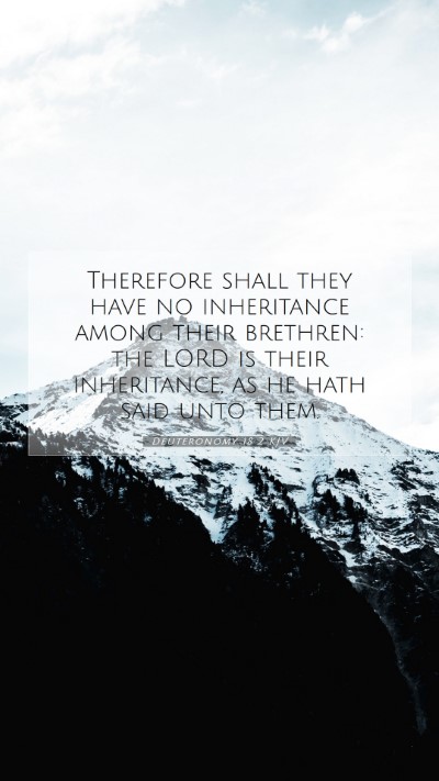 Picture 07 - Deuteronomy 18:2 KJV Mobile Phone Wallpaper - Therefore shall they have no inheritance among - Mobile Bible Verse Wallpaper