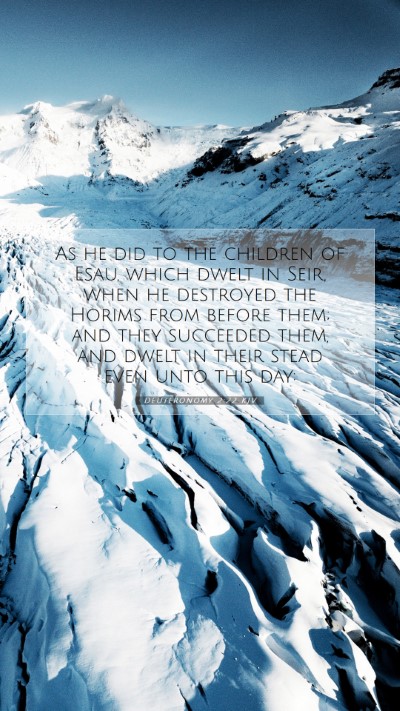 Picture 07 - Deuteronomy 2:22 KJV Mobile Phone Wallpaper - As he did to the children of Esau, which dwelt in - Mobile Bible Verse Wallpaper