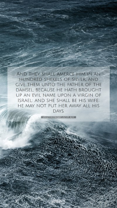 Picture 07 - Deuteronomy 22:19 KJV Mobile Phone Wallpaper - And they shall amerce him in an hundred shekels - Mobile Bible Verse Wallpaper