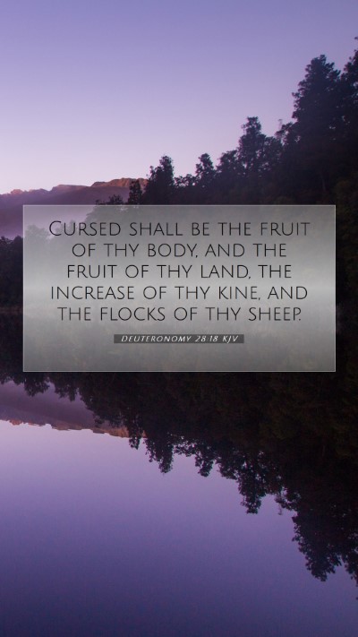 Picture 07 - Deuteronomy 28:18 KJV Mobile Phone Wallpaper - Cursed shall be the fruit of thy body, and the - Mobile Bible Verse Wallpaper