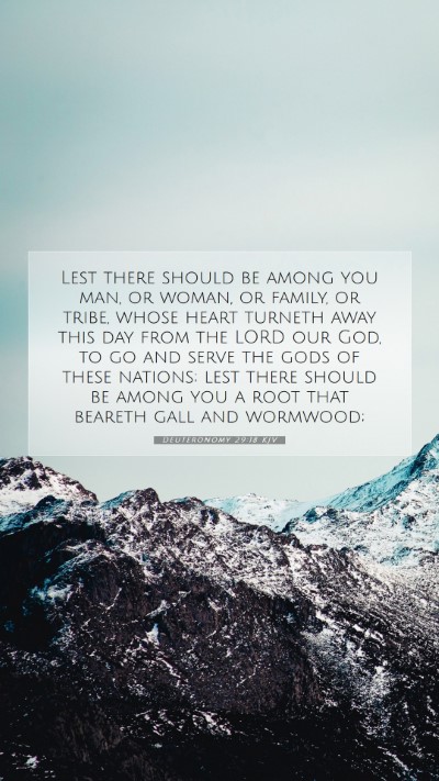 Picture 07 - Deuteronomy 29:18 KJV Mobile Phone Wallpaper - Lest there should be among you man, or woman, or - Mobile Bible Verse Wallpaper