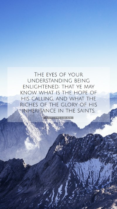 Picture 07 - Ephesians 1:18 KJV Mobile Phone Wallpaper - The eyes of your understanding being enlightened; - Mobile Bible Verse Wallpaper