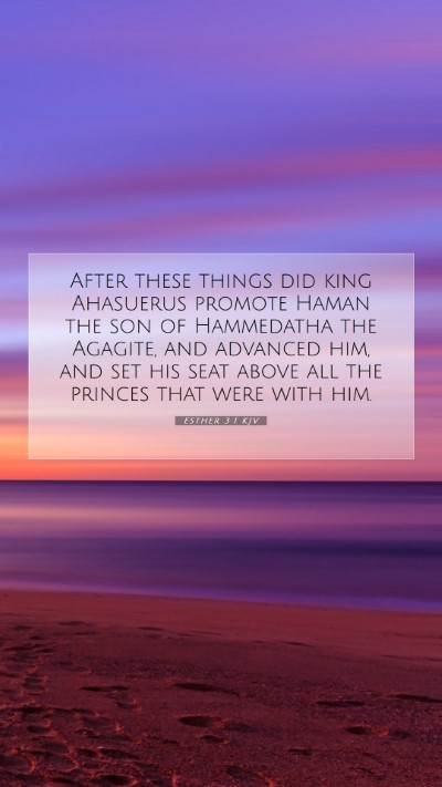 Picture 07 - Esther 3:1 KJV Mobile Phone Wallpaper - After these things did king Ahasuerus promote - Mobile Bible Verse Wallpaper