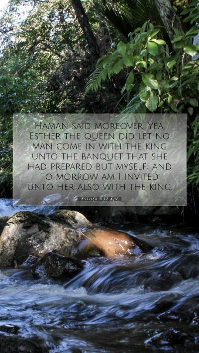 Picture 07 - Esther 5:12 KJV Mobile Phone Wallpaper - Haman said moreover, Yea, Esther the queen did - Mobile Bible Verse Wallpaper