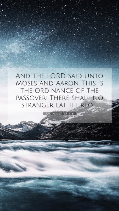 Picture 07 - Exodus 12:43 KJV Mobile Phone Wallpaper - And the LORD said unto Moses and Aaron, This is - Mobile Bible Verse Wallpaper