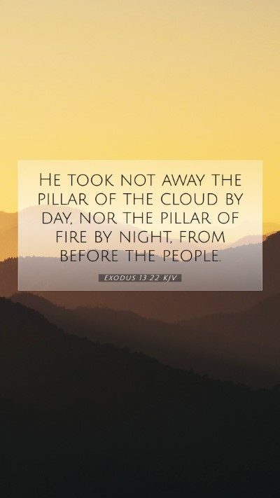 Picture 07 - Exodus 13:22 KJV Mobile Phone Wallpaper - He took not away the pillar of the cloud by day, - Mobile Bible Verse Wallpaper