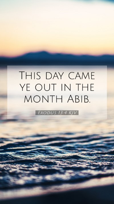 Picture 07 - Exodus 13:4 KJV Mobile Phone Wallpaper - This day came ye out in the month - Mobile Bible Verse Wallpaper