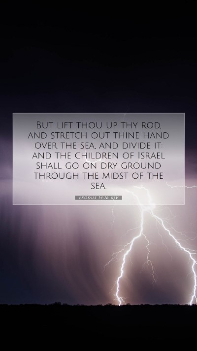 Picture 07 - Exodus 14:16 KJV Mobile Phone Wallpaper - But lift thou up thy rod, and stretch out thine - Mobile Bible Verse Wallpaper