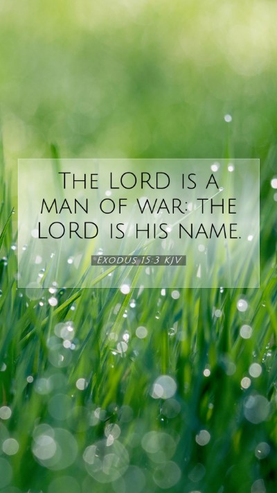 Picture 07 - Exodus 15:3 KJV Mobile Phone Wallpaper - The LORD is a man of war: the LORD is his - Mobile Bible Verse Wallpaper