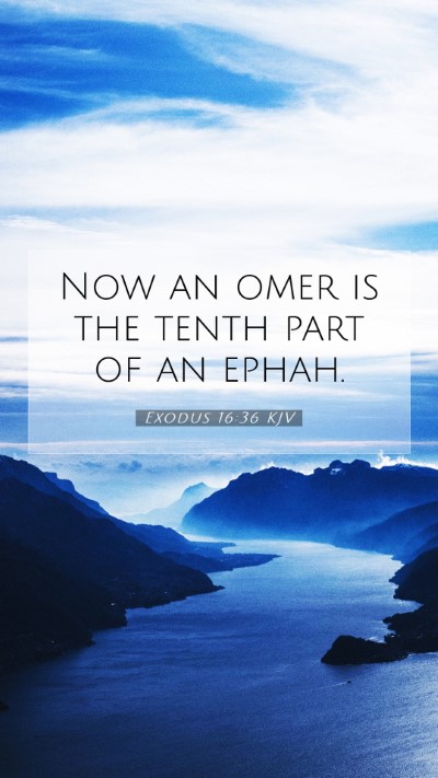 Picture 07 - Exodus 16:36 KJV Mobile Phone Wallpaper - Now an omer is the tenth part of an - Mobile Bible Verse Wallpaper
