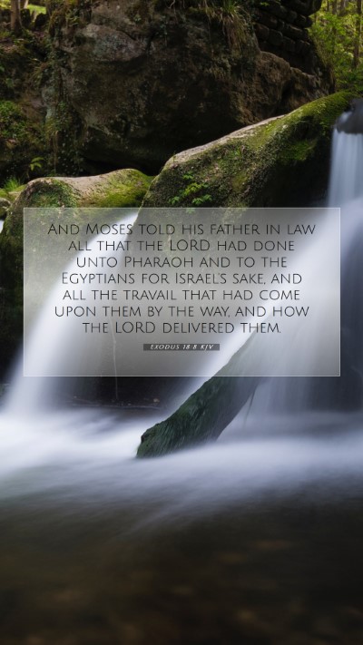 Picture 07 - Exodus 18:8 KJV Mobile Phone Wallpaper - And Moses told his father in law all that the - Mobile Bible Verse Wallpaper