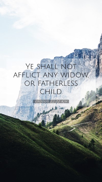 Picture 07 - Exodus 22:22 KJV Mobile Phone Wallpaper - Ye shall not afflict any widow, or fatherless - Mobile Bible Verse Wallpaper