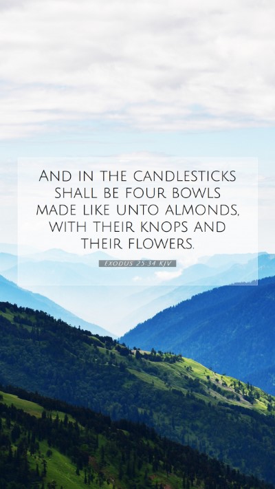 Picture 07 - Exodus 25:34 KJV Mobile Phone Wallpaper - And in the candlesticks shall be four bowls made - Mobile Bible Verse Wallpaper