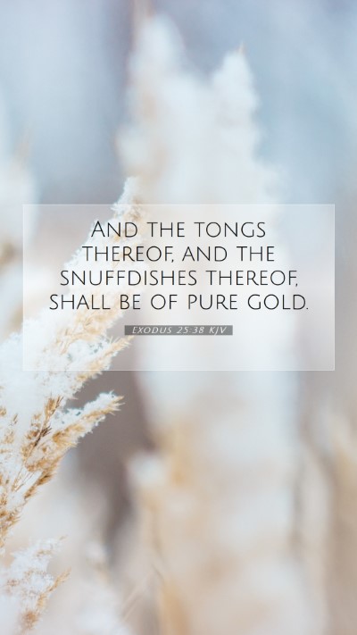 Picture 07 - Exodus 25:38 KJV Mobile Phone Wallpaper - And the tongs thereof, and the snuffdishes - Mobile Bible Verse Wallpaper