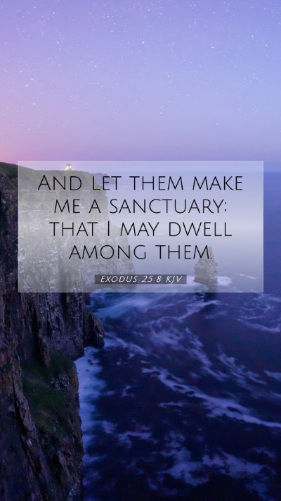 Picture 07 - Exodus 25:8 KJV Mobile Phone Wallpaper - And let them make me a sanctuary; that I may - Mobile Bible Verse Wallpaper