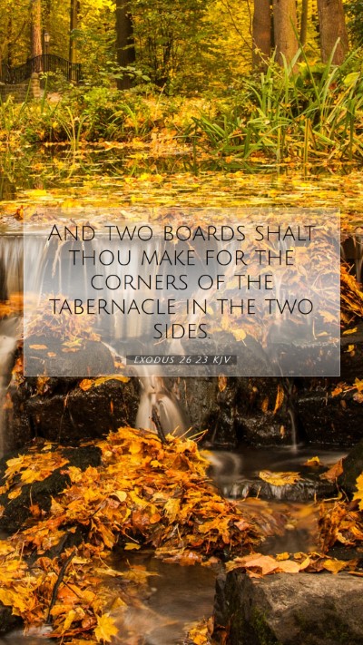 Picture 07 - Exodus 26:23 KJV Mobile Phone Wallpaper - And two boards shalt thou make for the corners of - Mobile Bible Verse Wallpaper