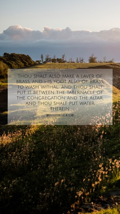 Picture 07 - Exodus 30:18 KJV Mobile Phone Wallpaper - Thou shalt also make a laver of brass, and his - Mobile Bible Verse Wallpaper