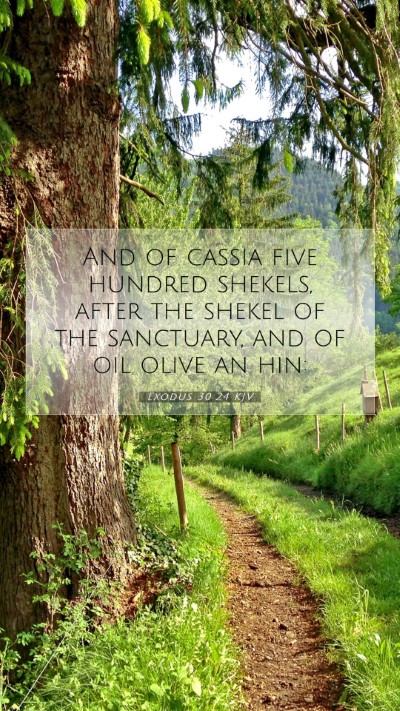 Picture 07 - Exodus 30:24 KJV Mobile Phone Wallpaper - And of cassia five hundred shekels, after the - Mobile Bible Verse Wallpaper