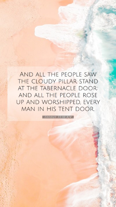 Picture 07 - Exodus 33:10 KJV Mobile Phone Wallpaper - And all the people saw the cloudy pillar stand at - Mobile Bible Verse Wallpaper