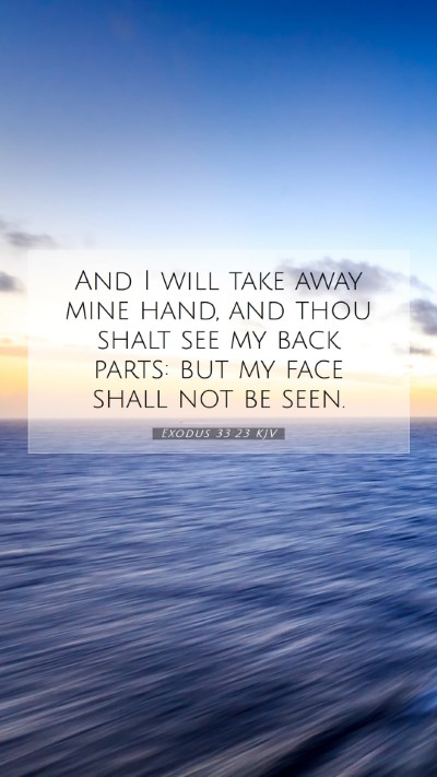Picture 07 - Exodus 33:23 KJV Mobile Phone Wallpaper - And I will take away mine hand, and thou shalt - Mobile Bible Verse Wallpaper