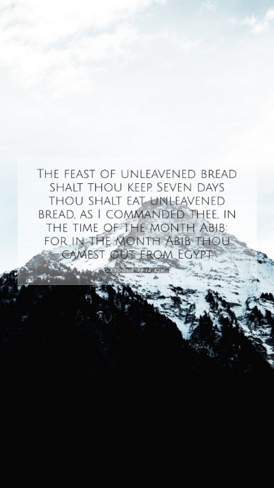 Picture 07 - Exodus 34:18 KJV Mobile Phone Wallpaper - The feast of unleavened bread shalt thou keep. - Mobile Bible Verse Wallpaper