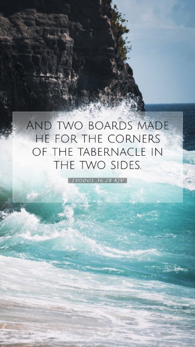Picture 07 - Exodus 36:28 KJV Mobile Phone Wallpaper - And two boards made he for the corners of the - Mobile Bible Verse Wallpaper
