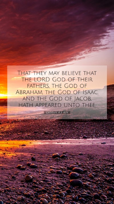 Picture 07 - Exodus 4:5 KJV Mobile Phone Wallpaper - That they may believe that the LORD God of their - Mobile Bible Verse Wallpaper