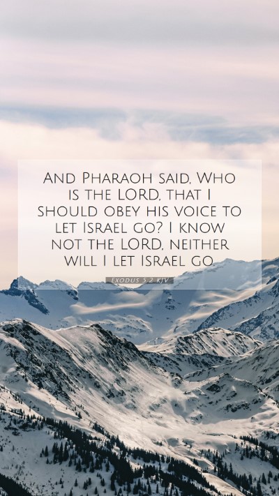 Picture 07 - Exodus 5:2 KJV Mobile Phone Wallpaper - And Pharaoh said, Who is the LORD, that I should - Mobile Bible Verse Wallpaper