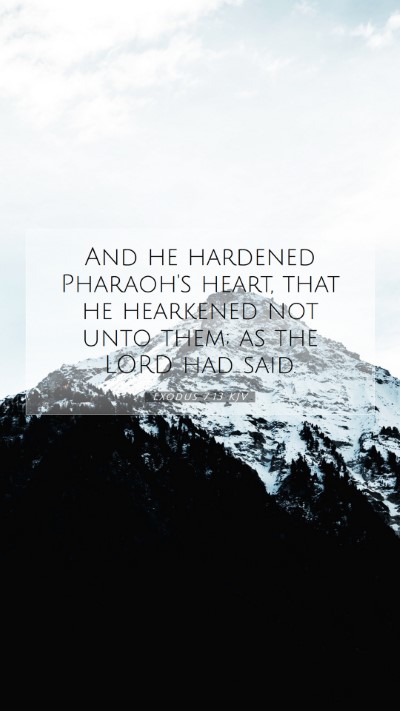 Picture 07 - Exodus 7:13 KJV Mobile Phone Wallpaper - And he hardened Pharaoh's heart, that he - Mobile Bible Verse Wallpaper
