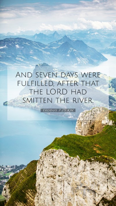 Picture 07 - Exodus 7:25 KJV Mobile Phone Wallpaper - And seven days were fulfilled, after that the - Mobile Bible Verse Wallpaper