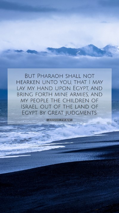 Picture 07 - Exodus 7:4 KJV Mobile Phone Wallpaper - But Pharaoh shall not hearken unto you, that I - Mobile Bible Verse Wallpaper