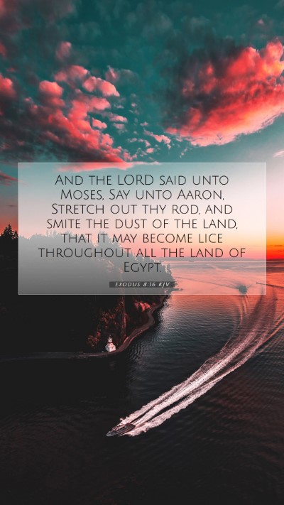 Picture 07 - Exodus 8:16 KJV Mobile Phone Wallpaper - And the LORD said unto Moses, Say unto Aaron, - Mobile Bible Verse Wallpaper