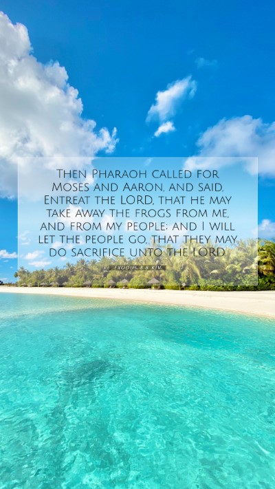 Picture 07 - Exodus 8:8 KJV Mobile Phone Wallpaper - Then Pharaoh called for Moses and Aaron, and - Mobile Bible Verse Wallpaper