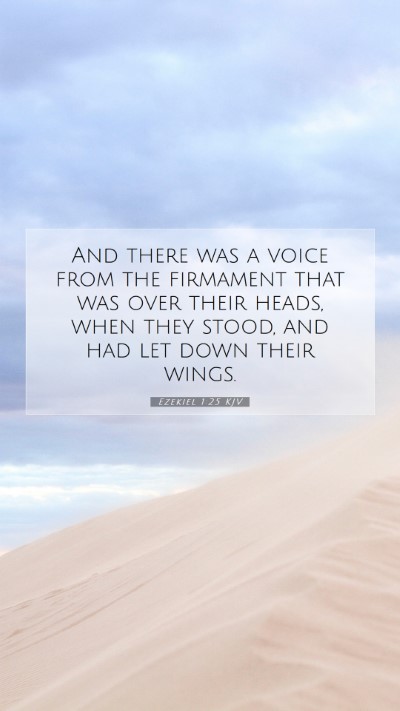 Picture 07 - Ezekiel 1:25 KJV Mobile Phone Wallpaper - And there was a voice from the firmament that was - Mobile Bible Verse Wallpaper