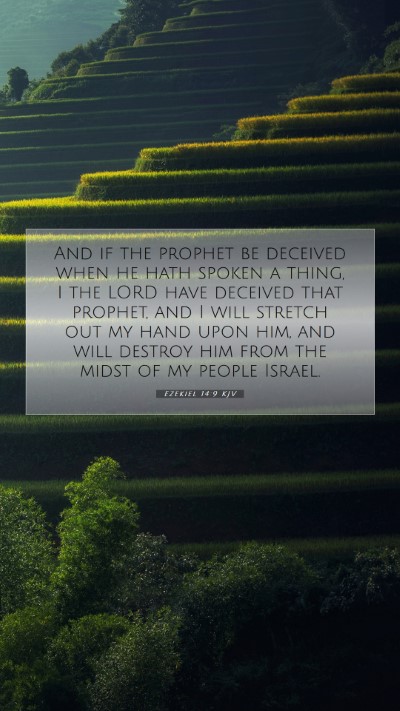 Picture 07 - Ezekiel 14:9 KJV Mobile Phone Wallpaper - And if the prophet be deceived when he hath - Mobile Bible Verse Wallpaper